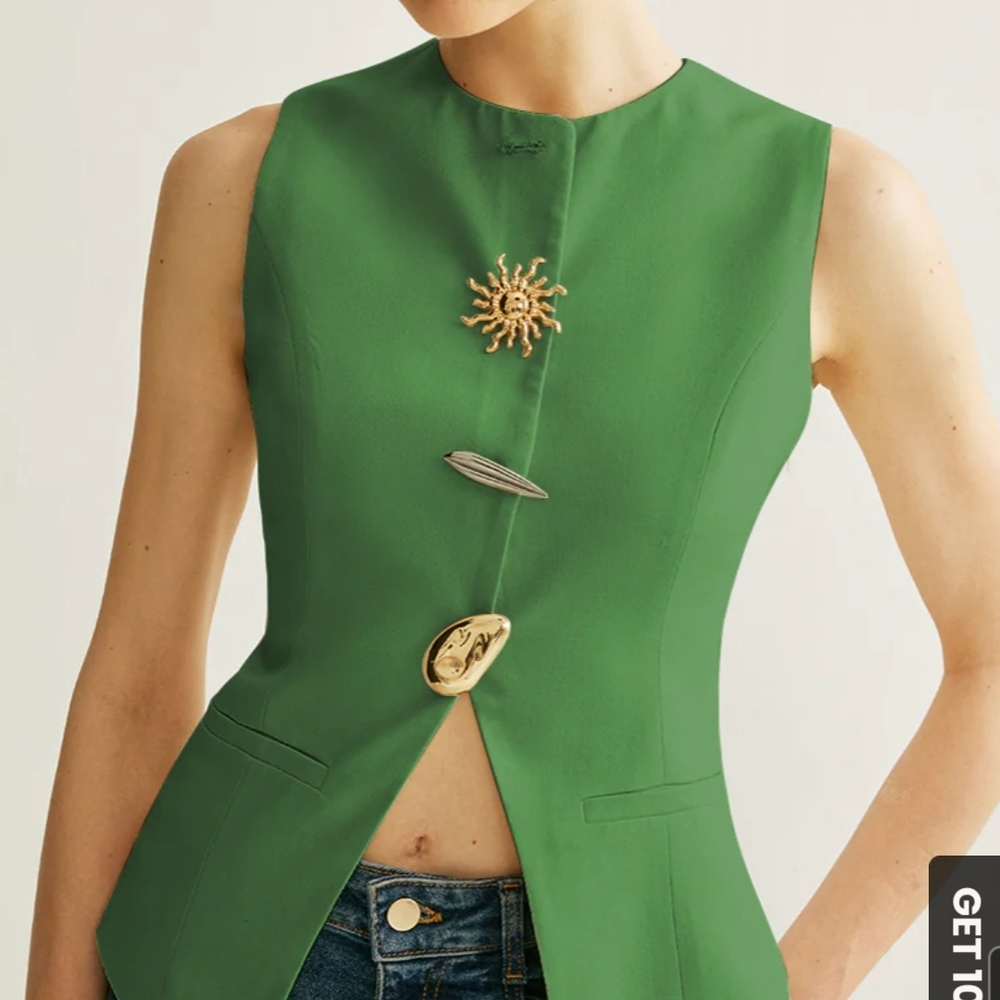 Commense Metal Detail Vest